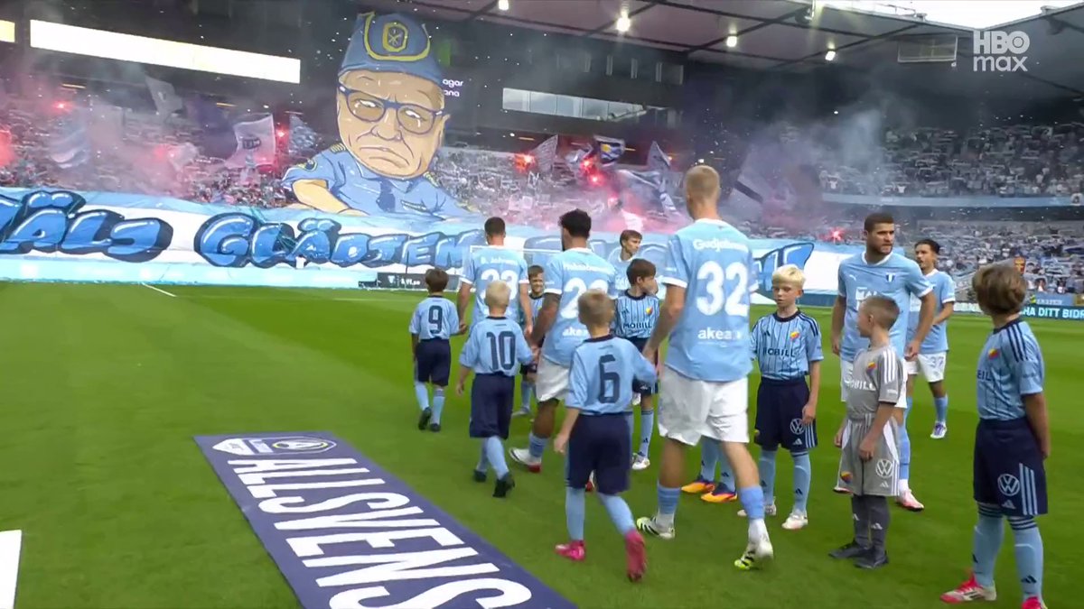 Inramningen på Eleda Stadion inför mötet mellan Malmö FF och Djurgården. 📲 Se matchen på HBO Max.