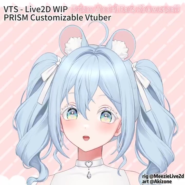 Quick slide through of the 20 ears we have on our Customizable Vtuber Model rn! We also have a few more working in progress! 😉