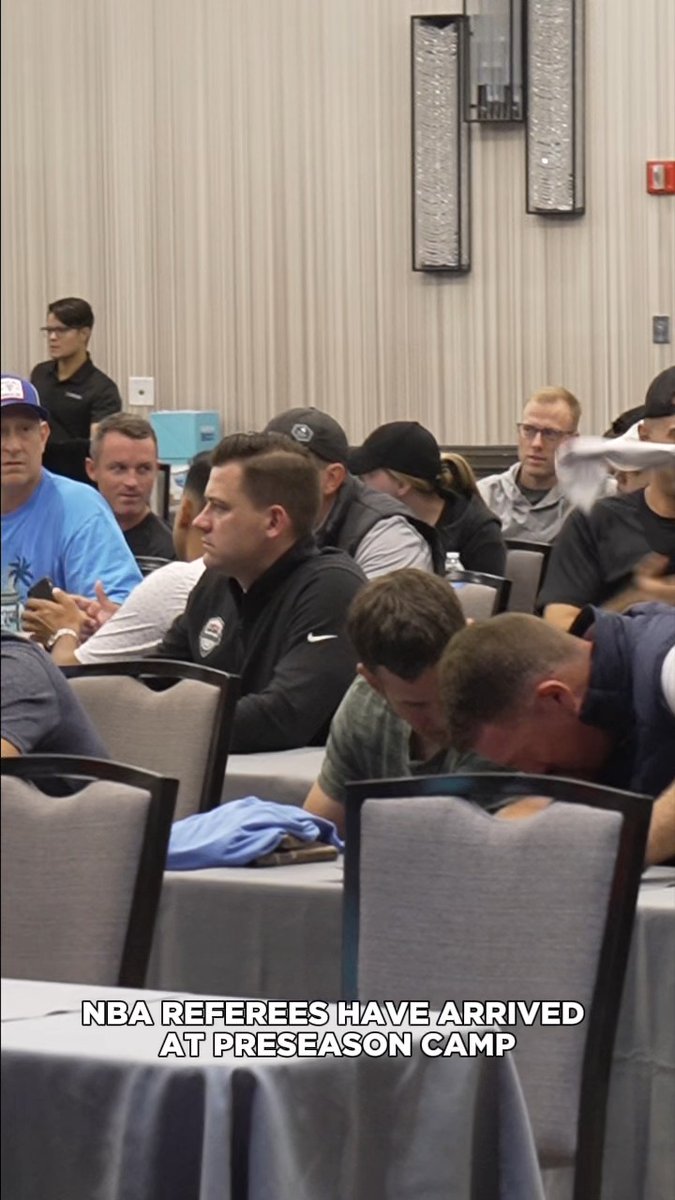 NBA Referees have arrived at their Referee Preseason meeting! Throughout the next week, they will be studying and reviewing points of emphasis for the upcoming season, conducting health exams and tests, team building, completing rulebook exams and meeting with NBA Commissioner Adam Silver.