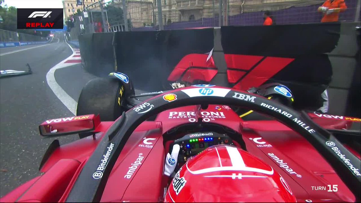 "Charles Leclerc": Por su choque en la clasificación para el #AzerbaijanGP