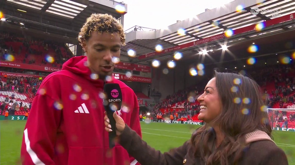 “I hope one day we're gonna share the pitch” Hugo Ekitike speaks on the competition he faces with Alexander Isak for Liverpool's striker position 💪 🎙Jules Breach | 📺 TNT Sports & discovery+ UK