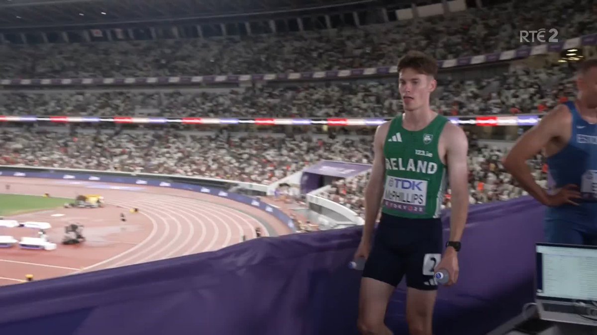 "When I calm down I'll probably appreciate what I've done here more" - It's been a breakthrough Worlds for 23-year-old Cian McPhillips. He spoke to David Gillick after his fourth-placed finish in the men's 800m final #RTEsport