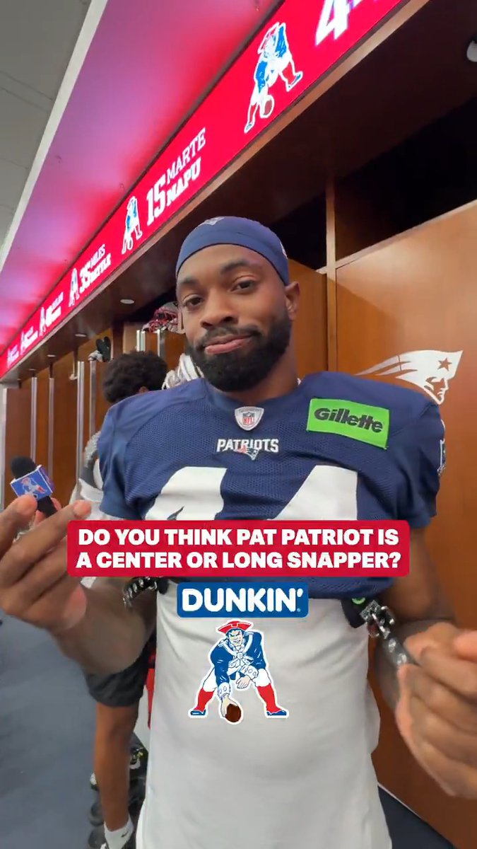 Is Pat Patriot a center or long snapper?? Dunkin' | #NEPats