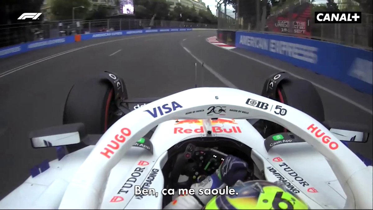 La rage d'Isack Hadjar 😱 Le Français "perd 8 dixièmes dans le dernier virage du dernier tour" en fin de Q3. #AzerbaijanGP #F1