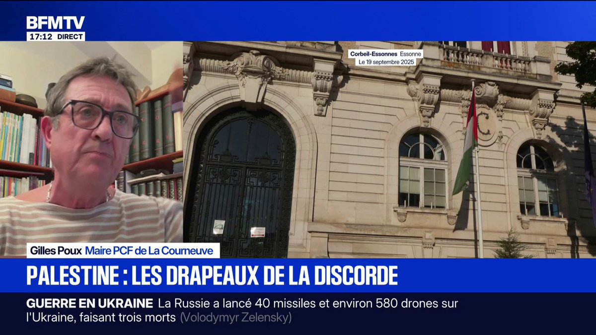 Drapeaux palestiniens sur les mairies: "Il faut arrêter de tendre à criminaliser une action qui n'est qu'une action de solidarité", affirme Gilles Poux, maire PCF de La Courneuve