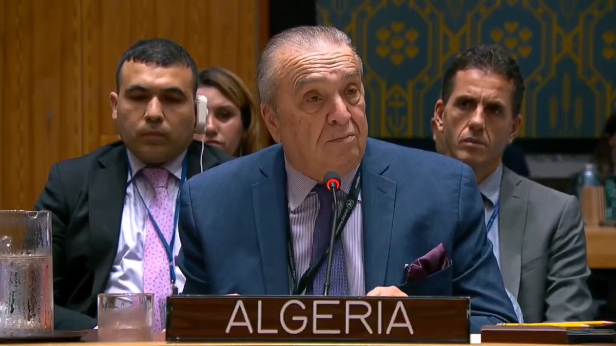 Statement by H.E. Mr. Amar Bendjama, #Algeria’s PR, following UNSC’s failure to adopt yet another resolution demanding an immediate, unconditional, and permanent ceasefire in #Gaza, the release of hostages, and an end to Israeli restrictions on aid that have caused famine.