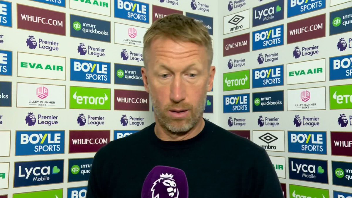 "We have to find a solution, simple as that" 💬 Graham Potter on what went wrong for West Ham in the club's 2-1 loss to Crystal Palace 🤔