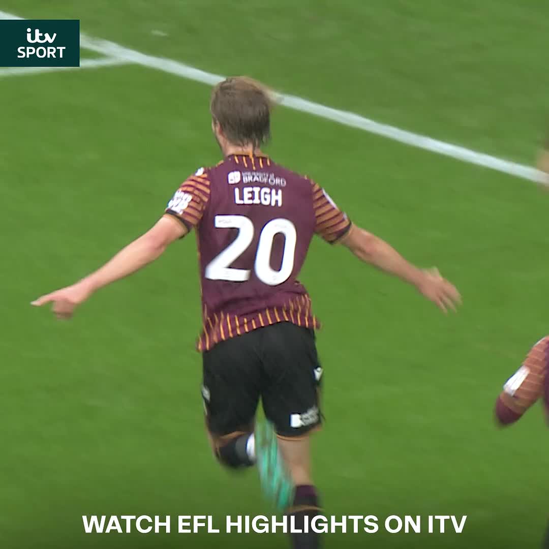 WHAT A HIT FROM TOMMY LEIGH! 🤯 Bradford City AFC go 🔝 of League One