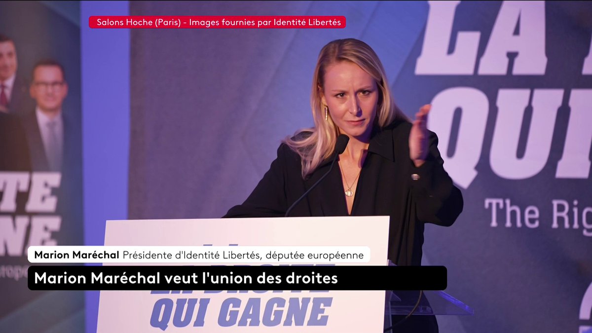 🗣 “ Comment Giorgia Meloni obtient-elle ces résultats ? Grâce à une coalition qui va du centre droit jusqu’à la droite nationale “, affirme Marion Maréchal-Le Pen, lors de son discours de rentrée, en appelant à une union des droites.