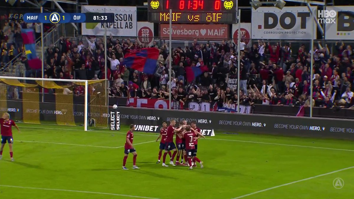 Östers IF kvitterar! 1-1 genom Magnus Christensen 📲 Se Allsvenskan på HBO Max