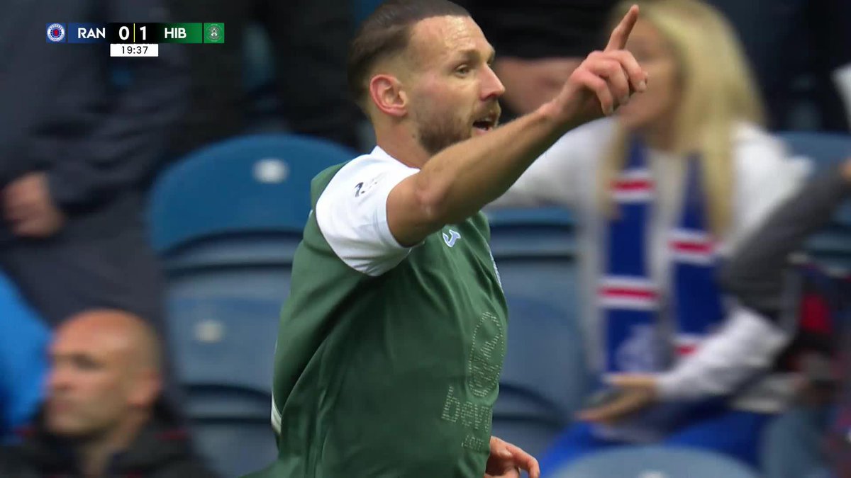 Martin Boyle's goal against Rangers is pulled back and disallowed for hand ball 🖐️ Hibs thought they were in front 🥬 #PremierSportsCup