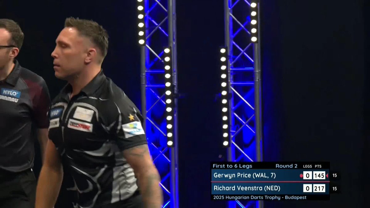 WHAT A START! Statement of intent from Gerwyn Price, who converts a stunning 145 finish to draw first blood against Richard Veenstra! 📺 #ET12 | R2