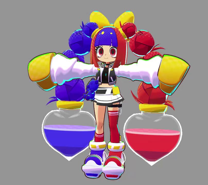 ということで見た目はほぼほぼそのままでPhysBoneでの液体表現へコンバート これで跳んでも寝転んでも体積が減らない！