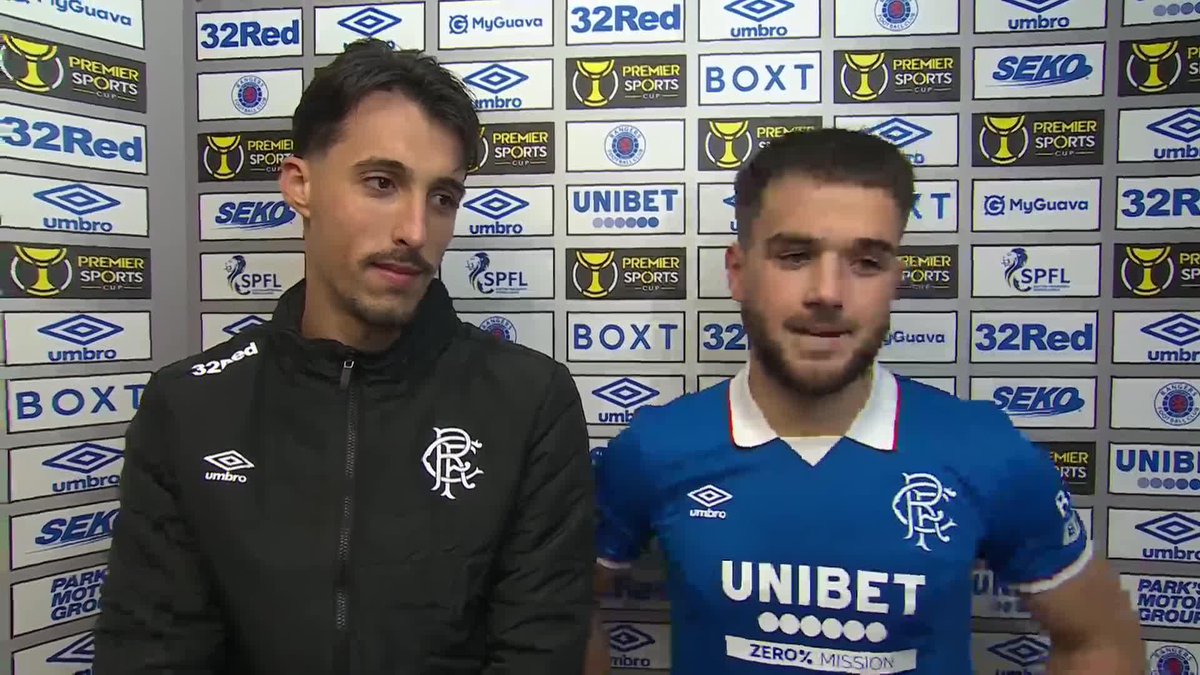 🔵 Rangers Football Club goalscorers Nico Raskin and Bojan Miovski react to booking a spot in the Semi-Finals, and Raskin discusses what's changed with him and the manager "I think it's in the past now and we have to look forward" 🗣️ #PremierSportsCup