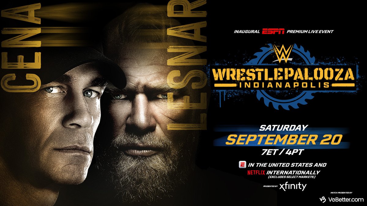 Cena. Lesnar. A rivalry renewed. Wrestlepalooza streams live TONIGHT at 7ET/4PT on the ESPN App: