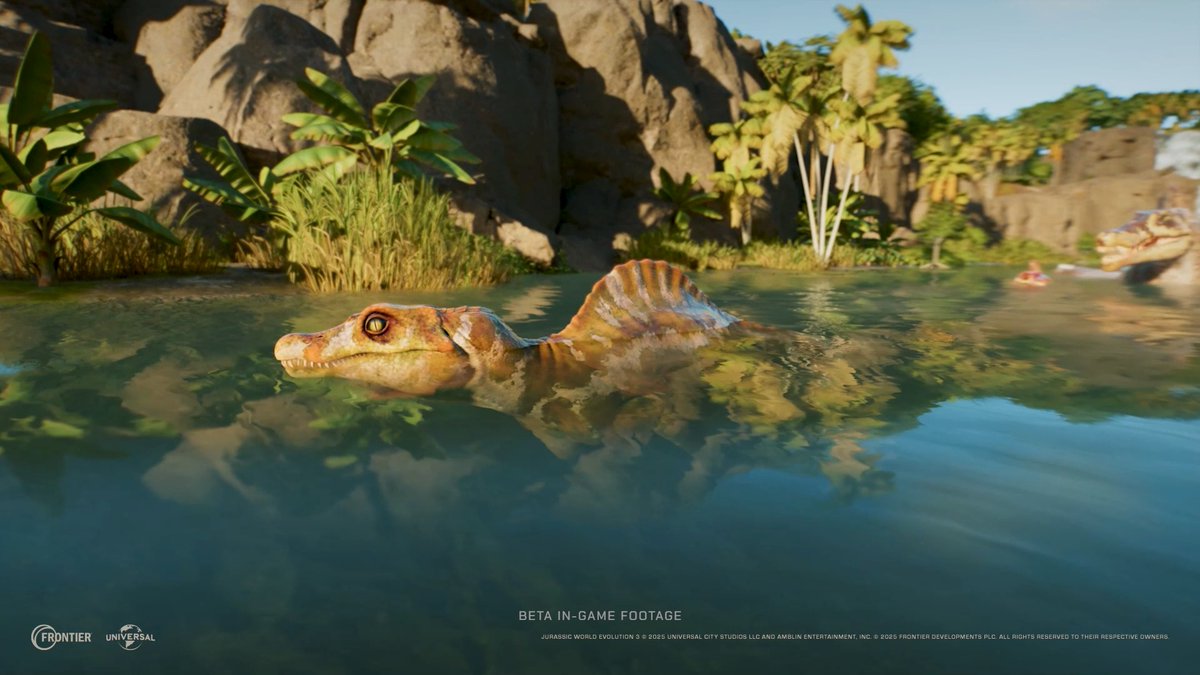 The name Spinosaurus translates to ‘spine lizard’, in reference to the long spines on its back vertebrae that form a sail. 🔗