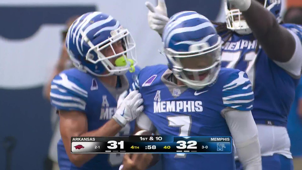 PUT THE TEAM ON HIS BACK FOR THE GAME-SEALING FIRST DOWN FOR MEMPHIS 🔥