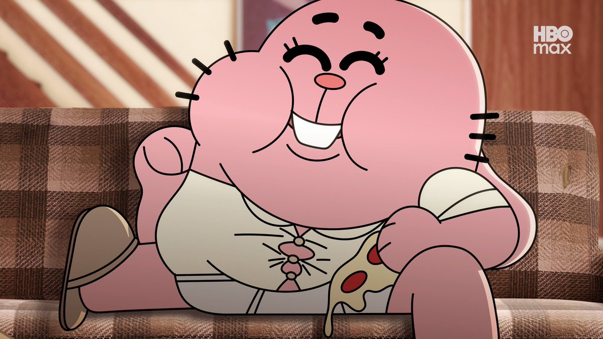 A estreia tá tão perto que eu quase consegui sentir o cheiro dessa pizza 🍕😜 PS: Botões da camisa do Ricardo, vocês foram guerreiros! Aproveitem a liberdade! 🎉 O Maravilhosamente estranho mundo de Gumball estreia 06 de Outubro, no CN e também na HBO Max Brasil 💙