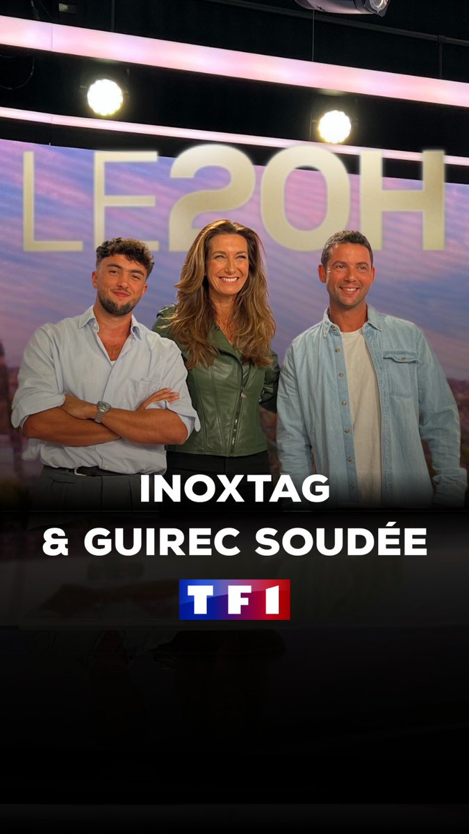 🎥 Le YouTubeur Inoxtag ⚡️ & ⛵ le navigateur Guirec Soudée étaient les invités du JT #LE20H de TF1 présenté par Anne-Claire Coudray ce samedi 20 septembre. Regardez les coulisses de cette interview 👇