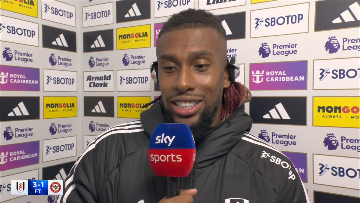"Lucky for me it was able to go through the defender's legs" 🥜 Alex Iwobi talks through his goal and assist for Fulham against Brentford