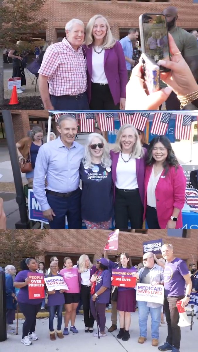 Yesterday was the first day of early voting in Virginia — and I was so excited to celebrate with so many of you across the Commonwealth! Here's how I spent Day 1 of early voting. 🗳️
