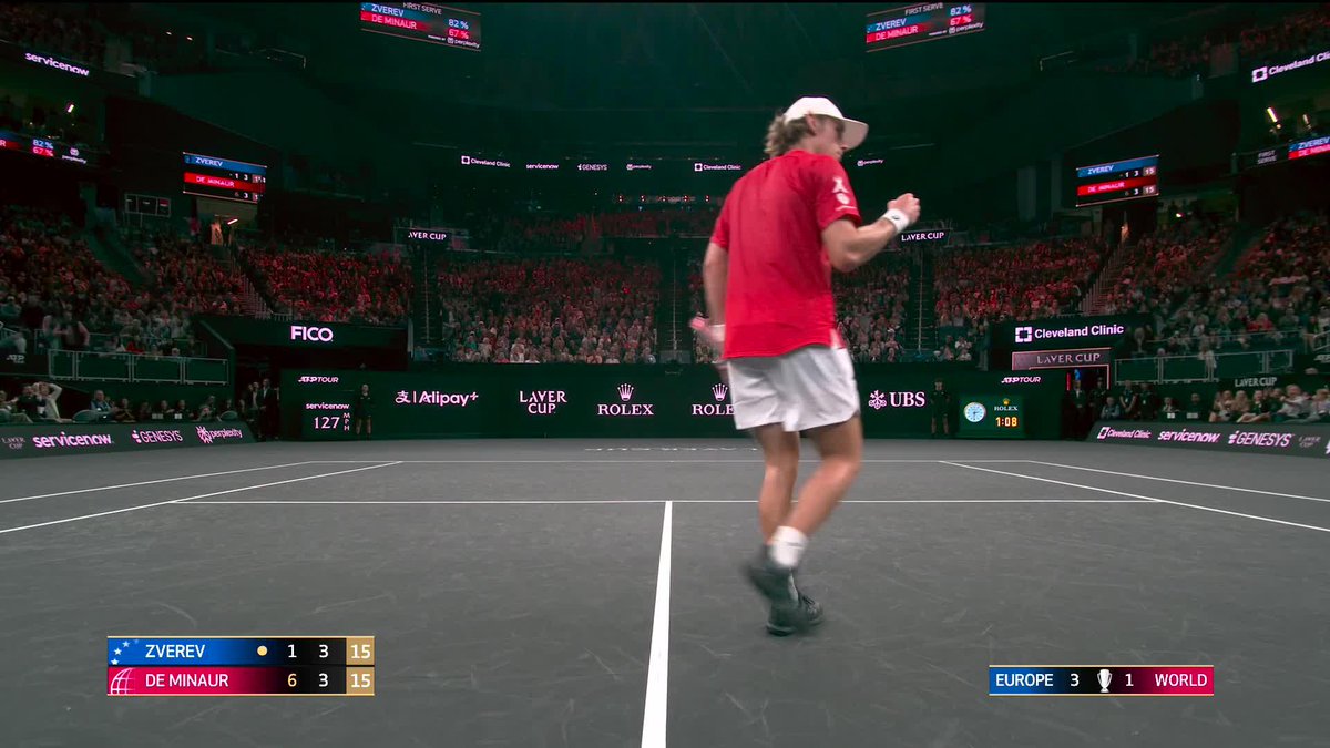 Alex de Minaur absolutely schooling Zverev on an indoor hard court, what a sight