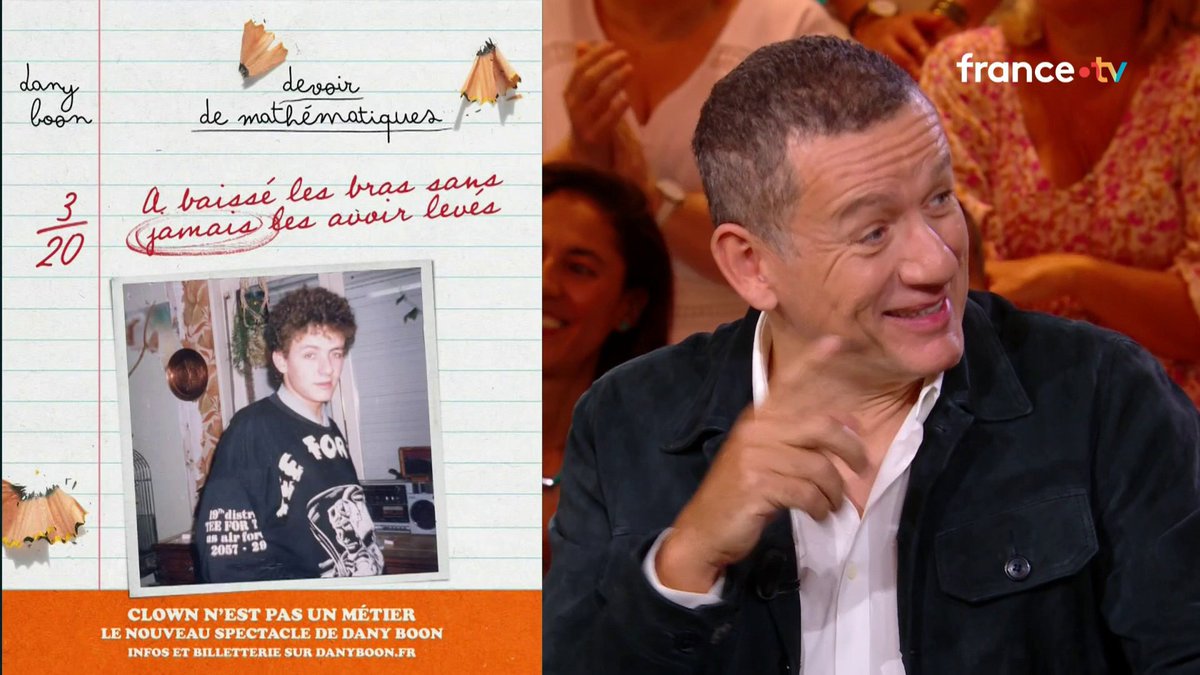 👀 Dany Boon revient sur scène après 7 ans d'absence ! Il dévoile l'origine du titre de son nouveau spectacle "Clown n'est pas un métier", qui vient d'une vraie appréciation de ses bulletins scolaires ! Hugo Clément revient sur les pires commentaires de ses profs : "Élève sans histoire et sans géographie" 😨 #QuelleEpoque France tv Léa Salamé