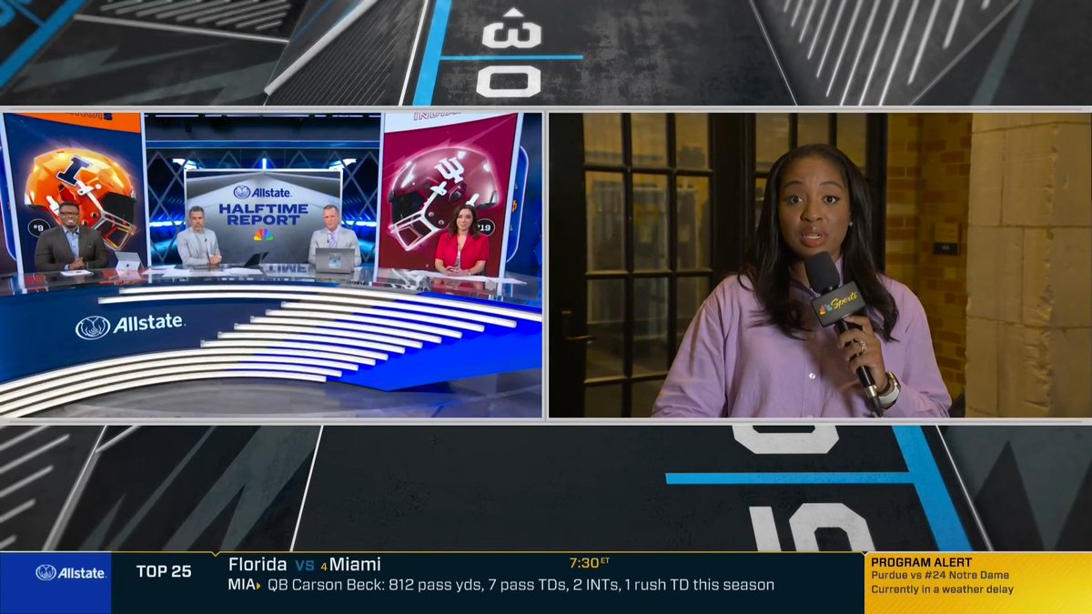 🚨 Weather Update from Notre Dame Stadium: Zora Stephenson breaks down the timing for the rest of the Notre Dame vs Purdue game.