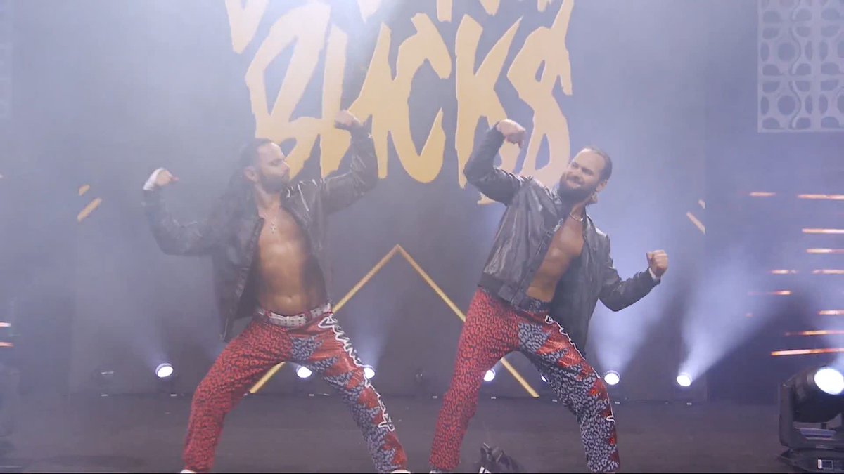 Big-money pyro for the Matthew & Nicholas Jackson tonight as they enter the 4-way ladder match for the #AEW World Tag Team Titles! Watch #AEWAllOut LIVE on HBO Max