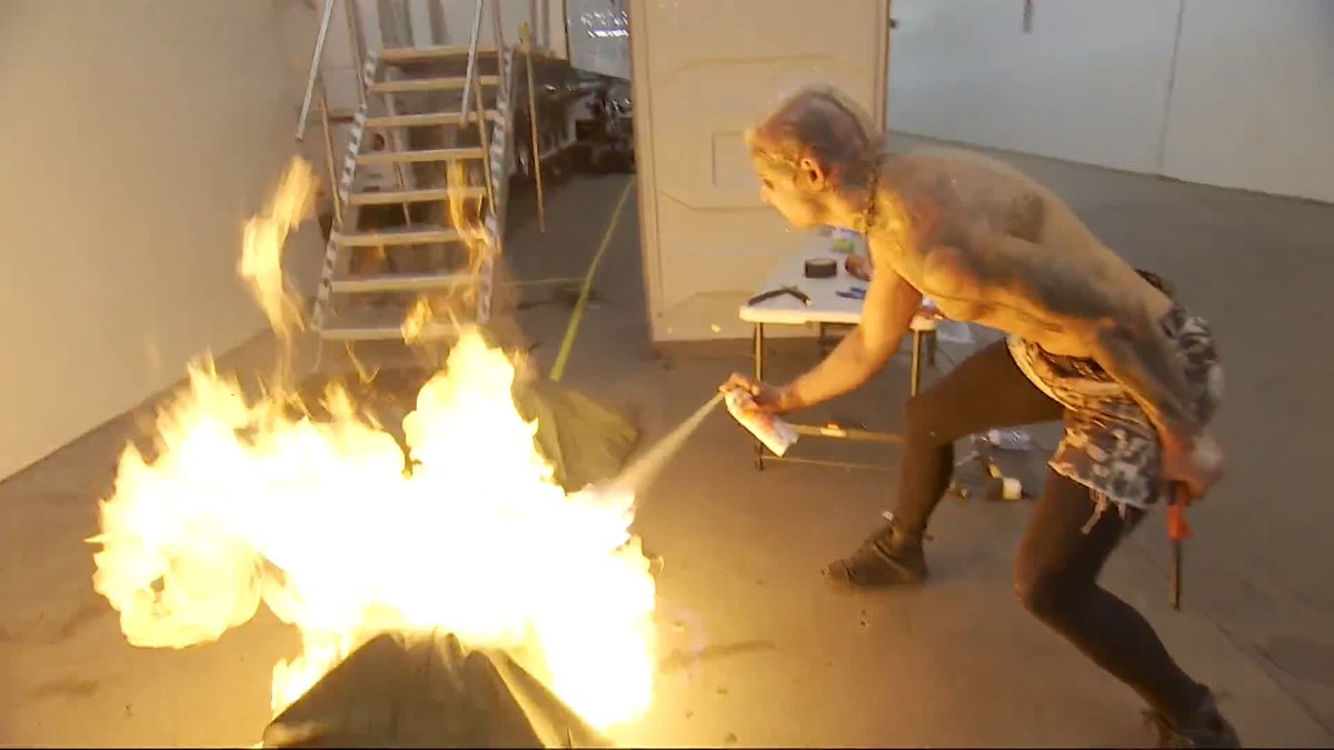 The fight rages on backstage between Jon Moxley and DARBY ALLIN, and it ends in FLAMES! Watch #AEWAllOut LIVE on HBO Max