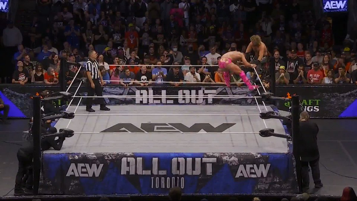 DEADEYE OFF OF THE TOP TURNBUCKLE! Watch #AEWAllOut LIVE on HBO Max