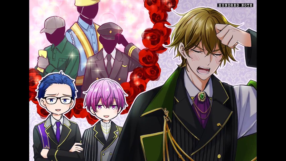 ⋱⋱ #ハンドレボイスドラマ ⋰⋰ ある日の #クラウンクレイン👑 『変装』 さすがの光士郎も溢れ出るオーラは隠しきれなかったようです🫅 イラスト:秋月壱葉 ( 秋月壱葉(日月悠&京都ホームズ完結!) ) #戸谷菊之介 #梅原裕一郎 #伊東健人
