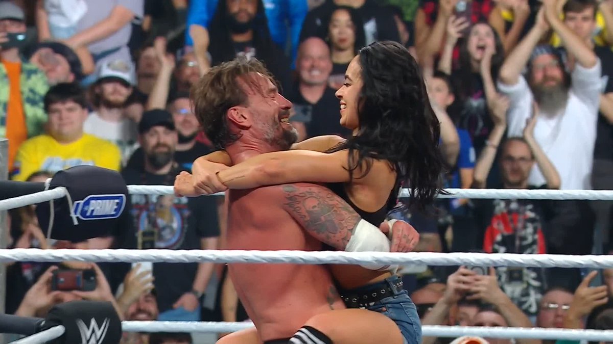 This is what it's all about 🥹 What a moment for CM Punk and AJ Lee! Stream Wrestlepalooza RIGHT NOW on the ESPN App:
