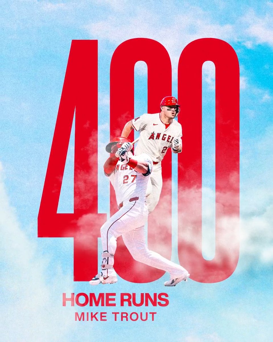 HE’S DONE IT 🐐 WELCOME TO THE 400 HOME RUNS CLUB, MIKE TROUT!