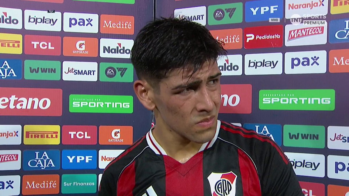 Da la cara y dice que River tiene que mejorar, agradece por jugar tantos partidos y dice que va a hacer lo que sea necesario para jugar contra Palmeiras Con Lautaro Rivero voy a la guerra, lo banco muchísimo