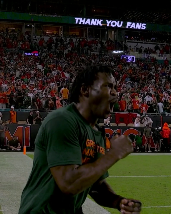 Michael Irvin’s reaction after Miami’s TD 🔥 Miami Hurricanes Football