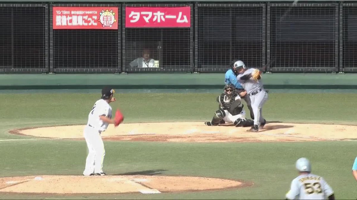 本日絶好調✨ 山田脩也 本日3安打目は 第3号スリーランホームラン! 本日3安打&5打点の大活躍! ⚾プロ野球 ファーム (2025/9/21) 🆚ソフトバンク×阪神 📱live on DAZN #オレをみろ #イージスポーツ #阪神タイガース #だったらDAZN