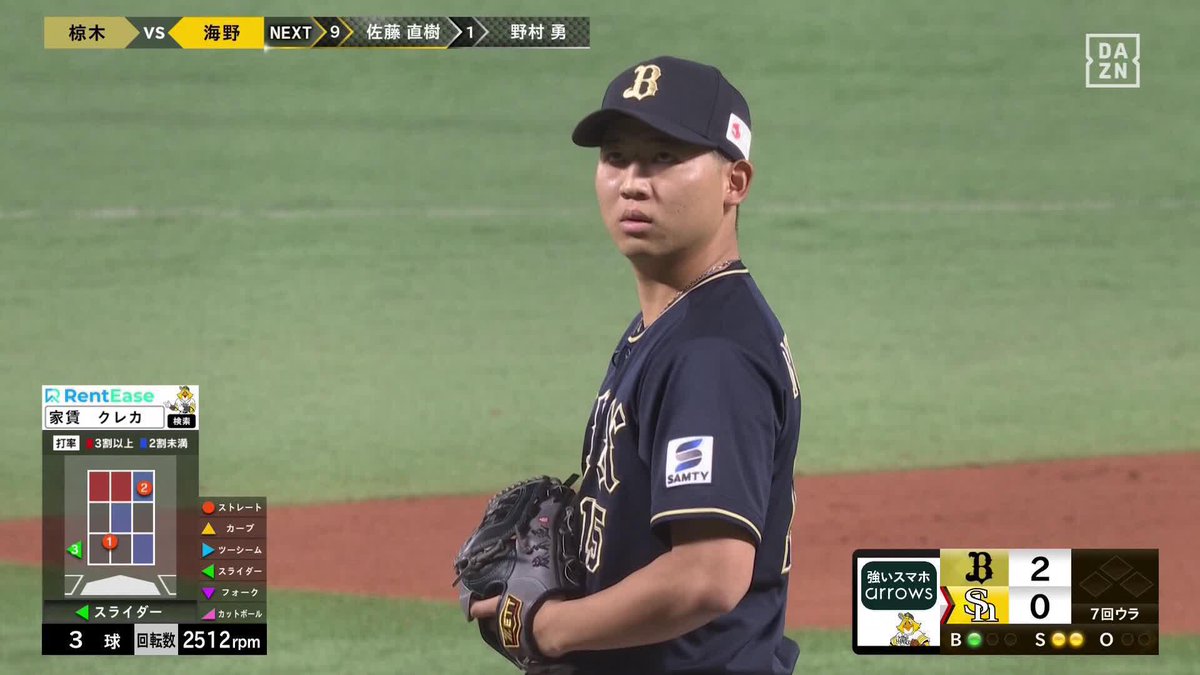 覚醒の時 圧倒するストレート 椋木蓮 中継ぎで無双の予感 ⚾プロ野球(2025/9/21) 🆚ソフトバンク×オリックス 📱Live on DAZN #オレをみろ #Bs2025 #だったらDAZN