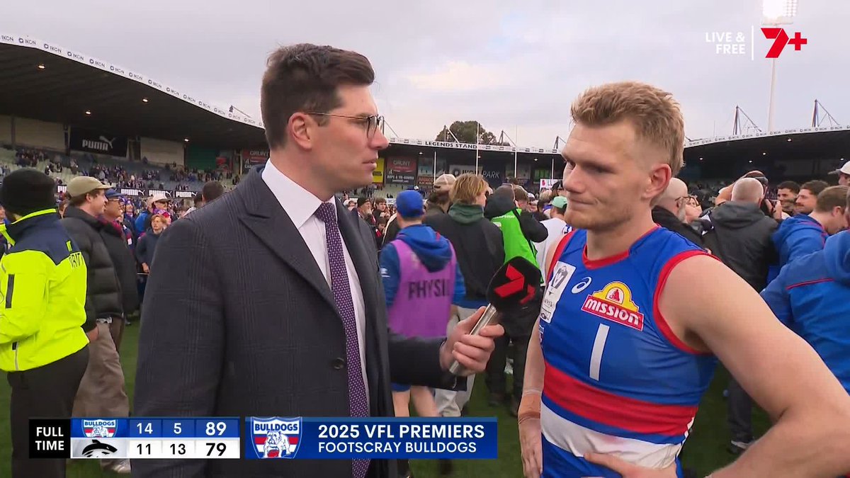 "I jumped and relished at the opportunity to come out and play." After a tumultuous year with injury, Adam Treloar ends up on top with a VFL premiership 😍