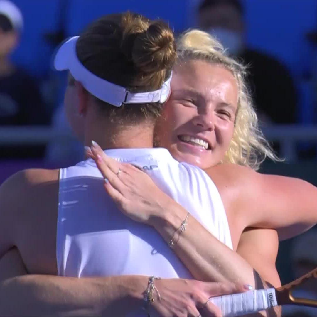 Champions in Seoul 👑 Barbora Krejcikova/Katerina Siniakova get it done in the doubles final 6-3, 7-6 against Joint/McNally 👏 #KoreaOpen
