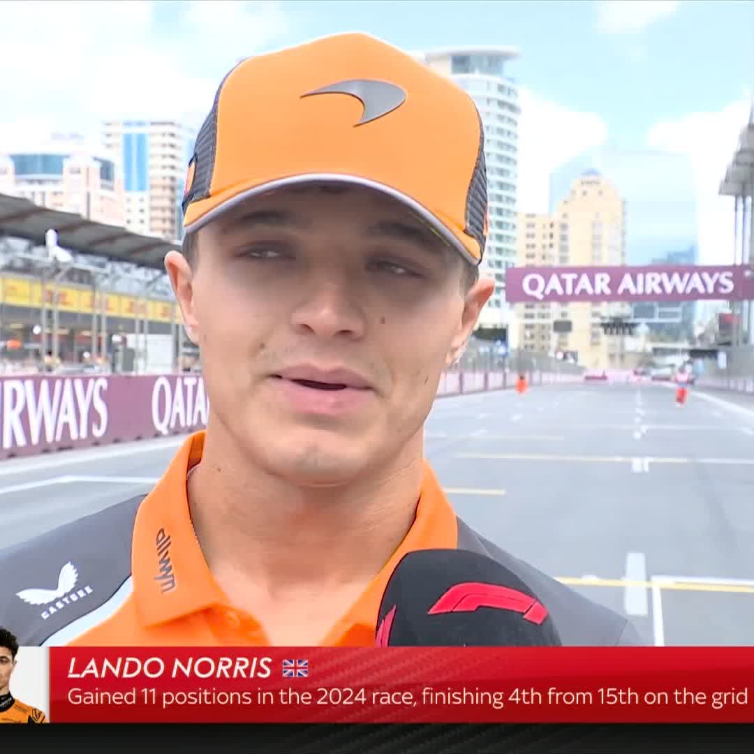 "A podium is the target" 🎯 Lando has his sights set on the top three in Baku 👀