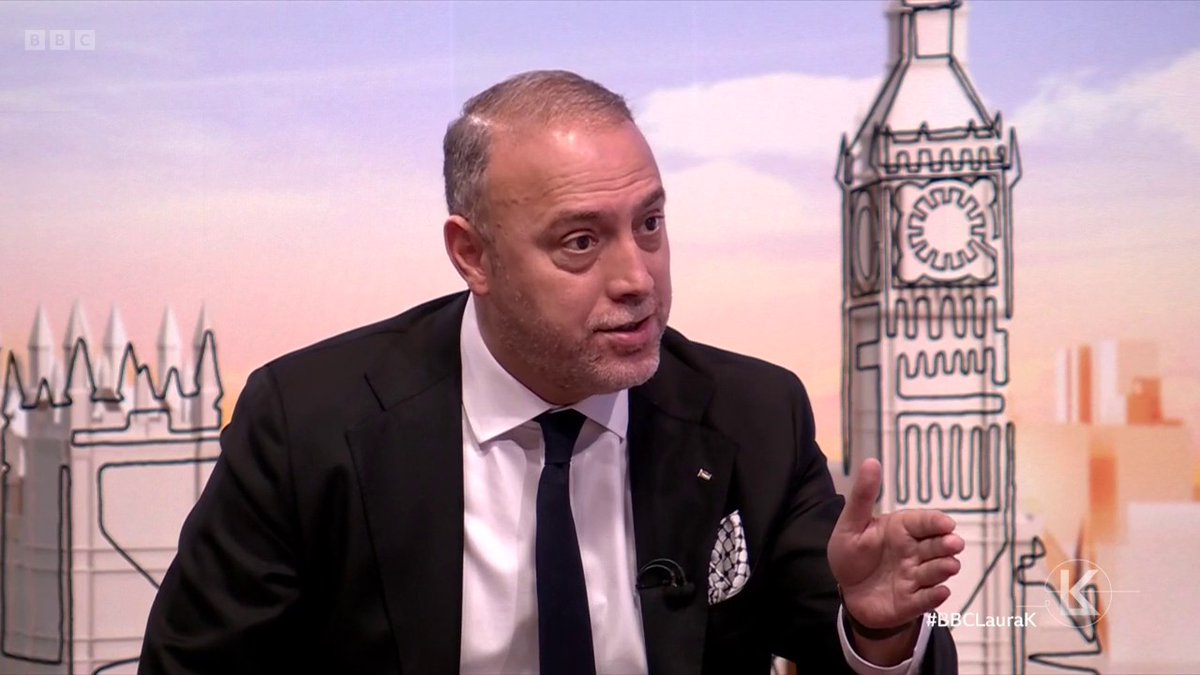 “This is step forward in the direction of peace” The Head of the Palestinian Mission to the UK Husam Zomlot says the recognition of a Palestinian state would mean “history is being corrected” and “ending the denial of our existence” #BBCLauraK