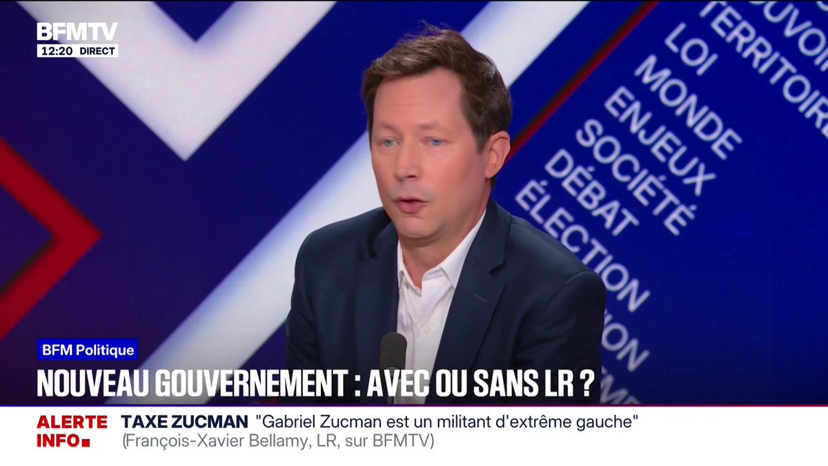 Drapeaux palestiniens sur les mairies: Il faut que les maires "soient condamnés", affirme François-Xavier Bellamy (LR)