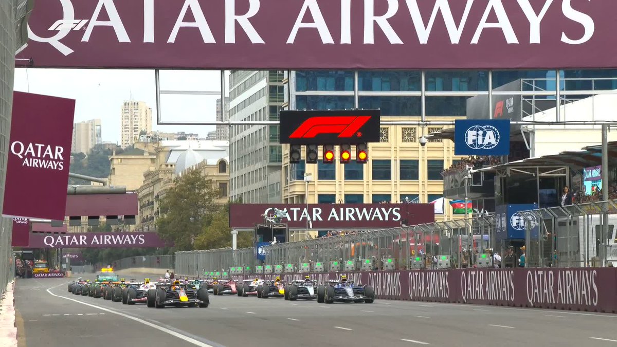Rewind ⏪ Watch the race start 🎥 #F1 #AzerbaijanGP