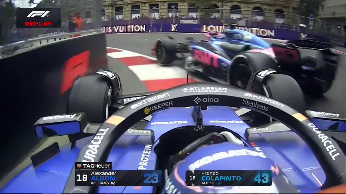 "Alex Albon" Porque se llevó puesto a Franco Colapinto y lo hizo hacer trompo en el Gran Premio de Azerbaiyán. Qué mierda hizo el tailandés hijo de re mil puta, le cagó la carrera a Franquito, la concha de la lora.