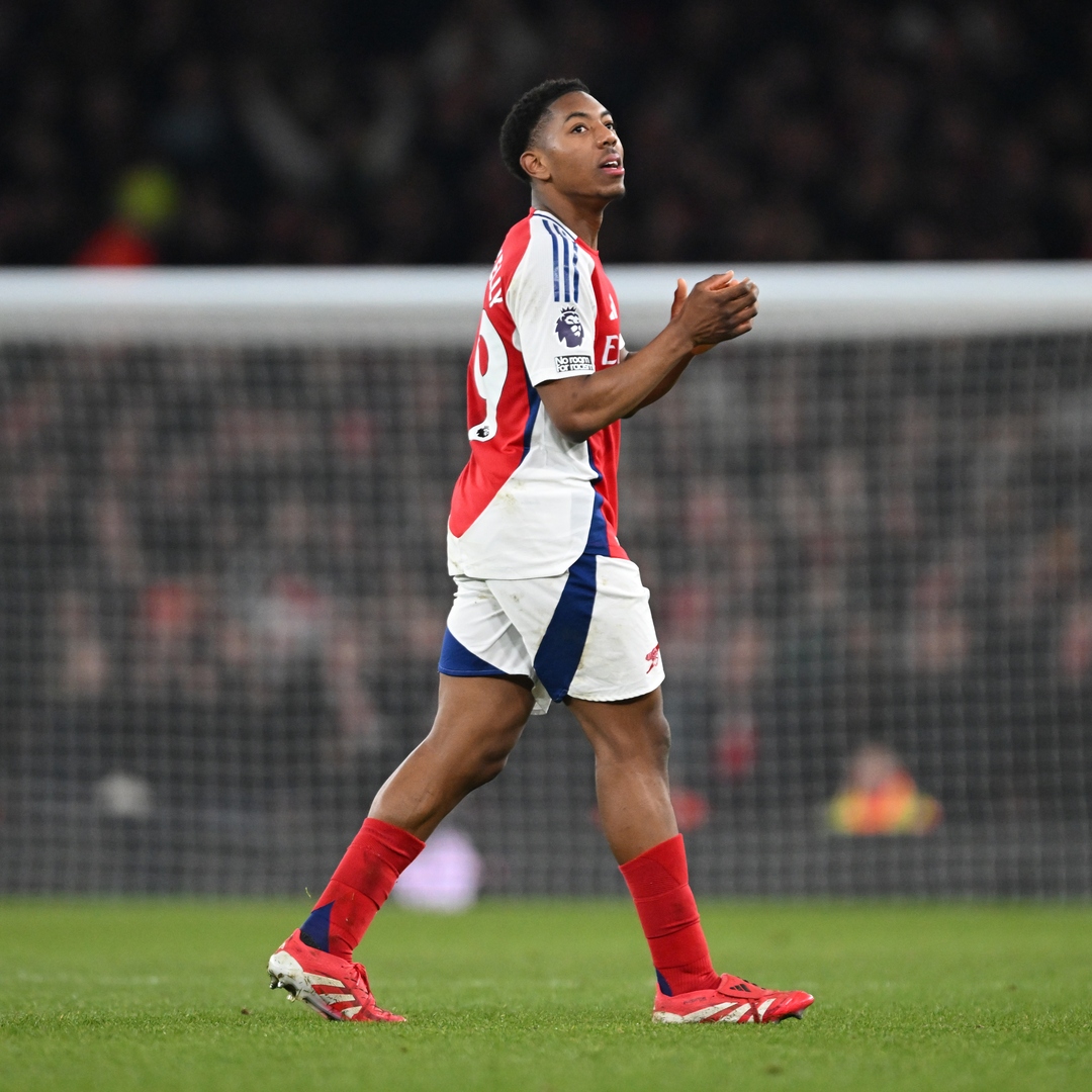 ⏪ Last time out in N5 against Manchester City... Myles Lewis-Skelly opens his Arsenal account ❤️ 🤝 Presented by Bitpanda