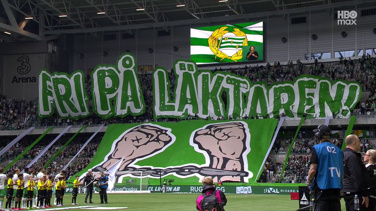 Inramningen på 3Arena inför mötet mellan Hammarby IF och BK Häcken. 📲 Se matchen på HBO Max och Kanal 5