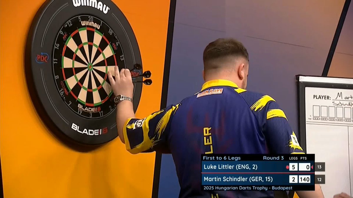 THE NUKE ADVANCES! Luke Littler proves to have too much for Germany's number one Martin Schindler, with the reigning World Champion winning the contest 6-2! 📺 #ET12 | R3