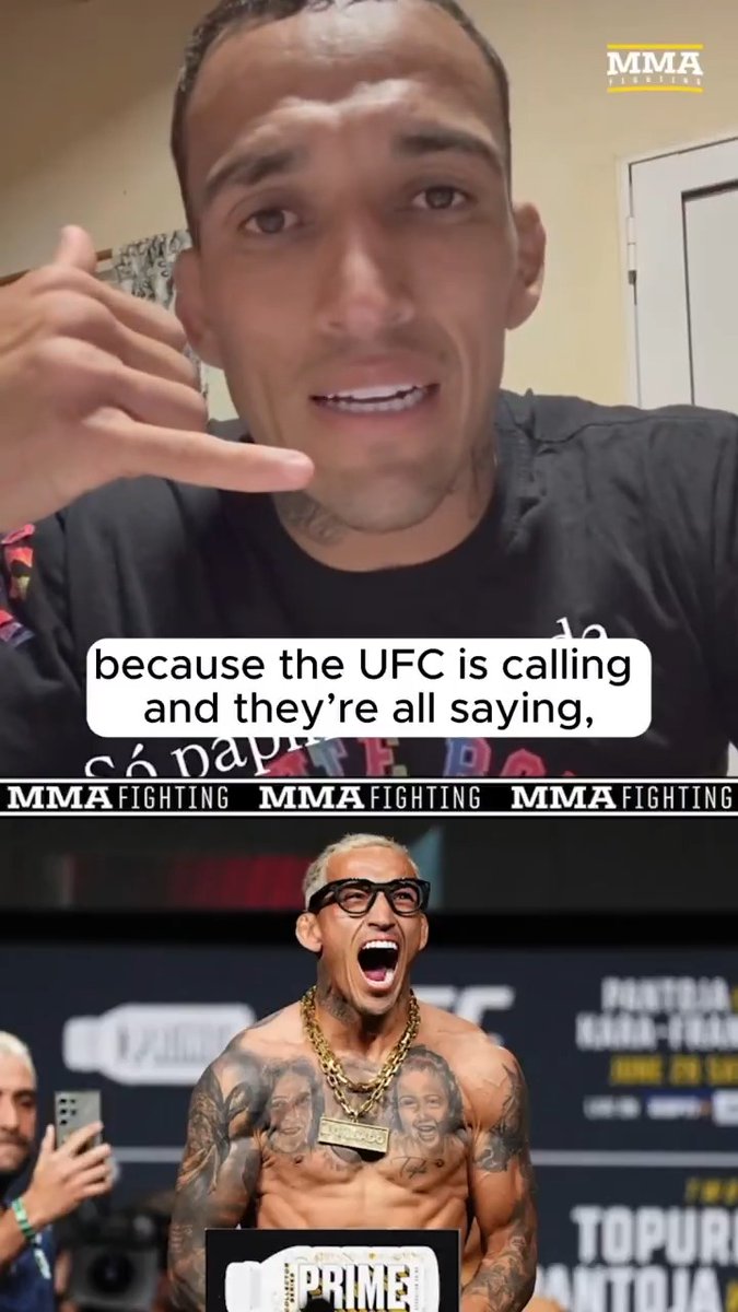 Charles Oliveira blasts fighters for publicly asking for UFC Rio spot, but turning down when offered: "I saw one saying this, another saying that, but when the UFC calls, what do they say? ‘Oh, I can’t. I got a bellyache. I broke a finger. I hurt my hand.'" (🎥 Guilherme Cruz)