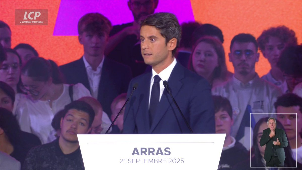 "Les Français attendent 2027 avec impatience. Pour tourner une page, celle du chaos, des vieilles recettes du passé, des vieux schémas (...) pour enfin renouer avec de grands projets", déclare Gabriel Attal. Mais "avant 2027, il y a 2025". #Renaissance #Arras